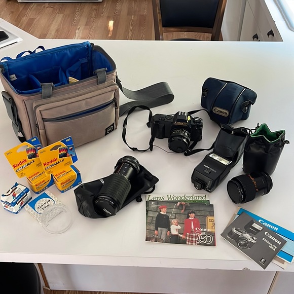 Canon T50 Film Camera Set